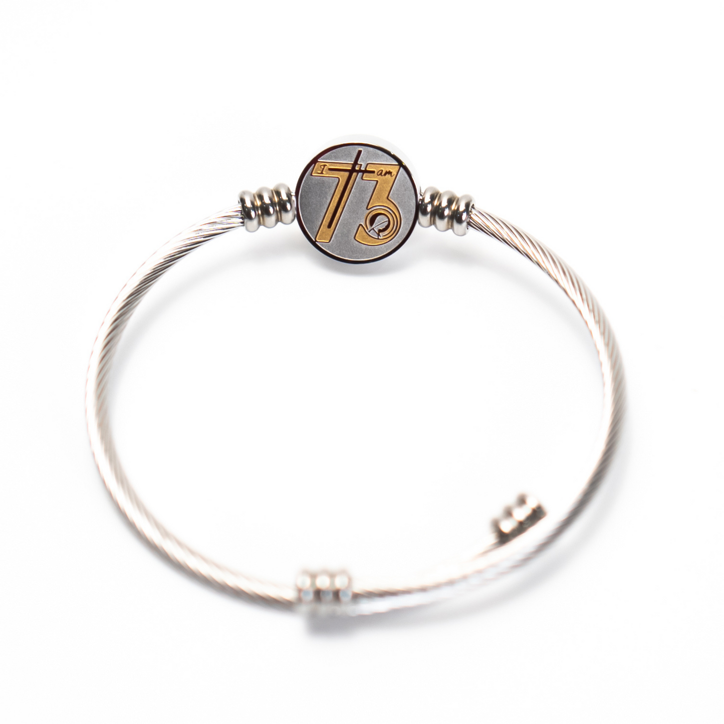 Bangle - Adjustable Stainless-Steel “I AM 73”