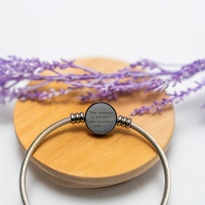 Brazalete - Ajustable de Acero Inoxidable  “YO SOY EL 73”
