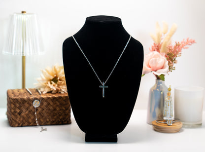 Cross Pendant -Stainless-Steel Cross and Chain Necklace